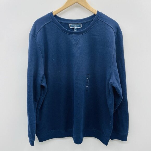 Karen Scott Womens Size XXL Long Sleeve Fleece Crewneck Sweatshirt in Blue - Picture 2 of 7